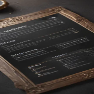 menu mock up