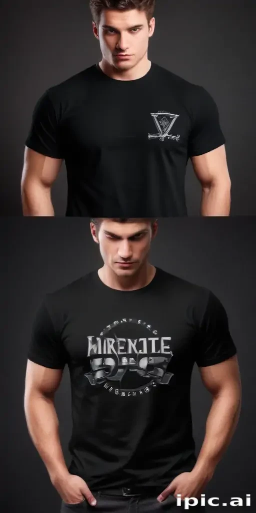 black t shirt mockup