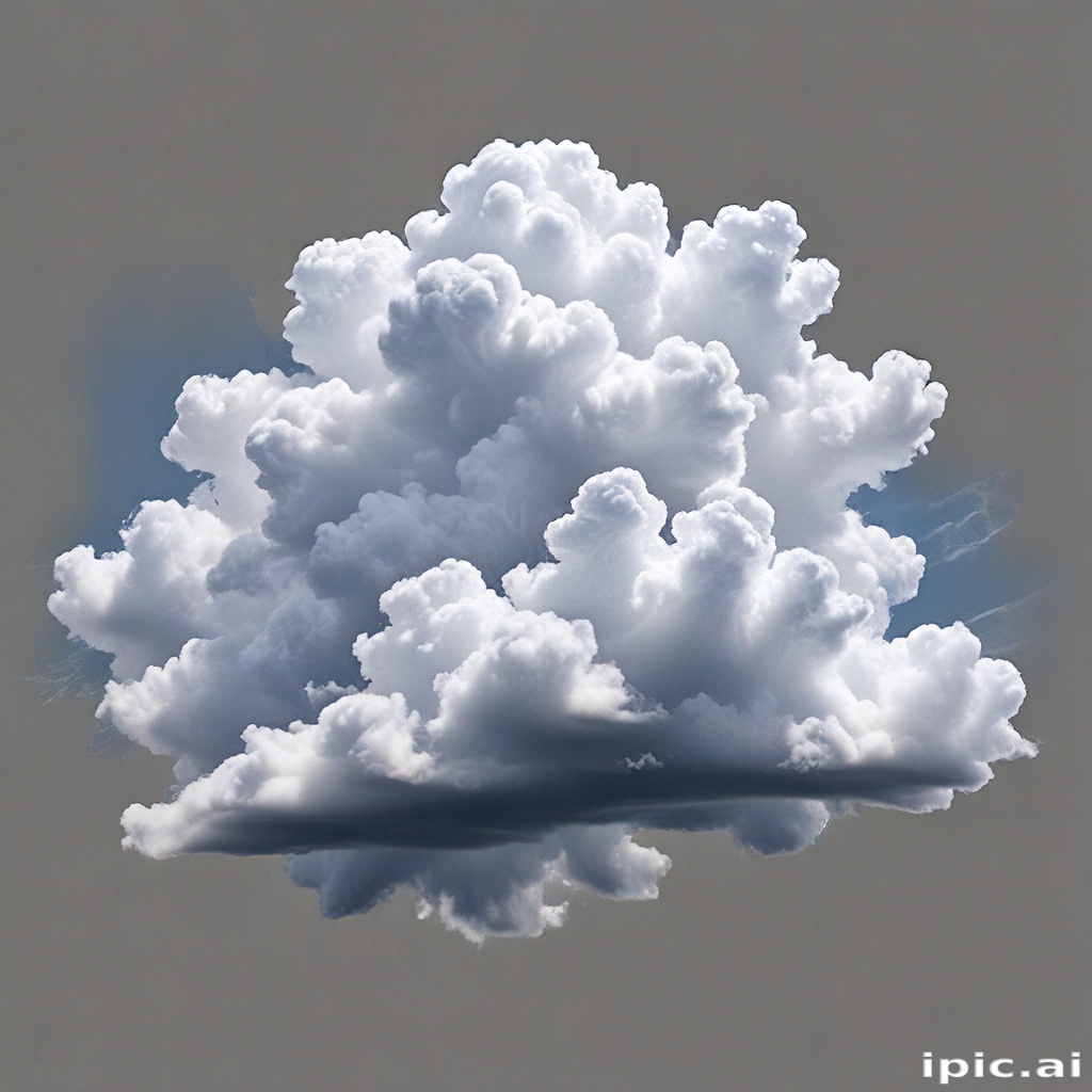 A Majestic, Fluffy Cloud Formation Floating Gracefully in the Sky Above.