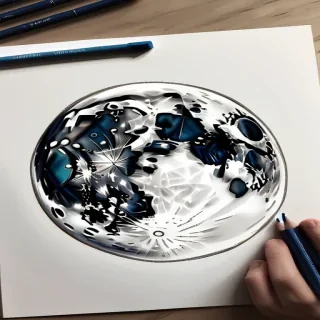 drawing of moon
