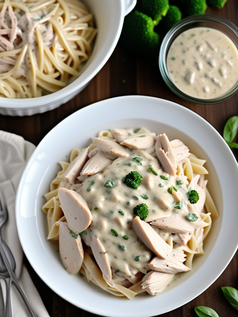 crock pot chicken alfredo with jar sauce