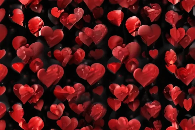 hearts background black