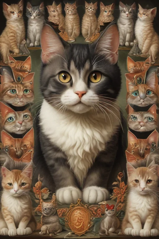 vintage cat illustration
