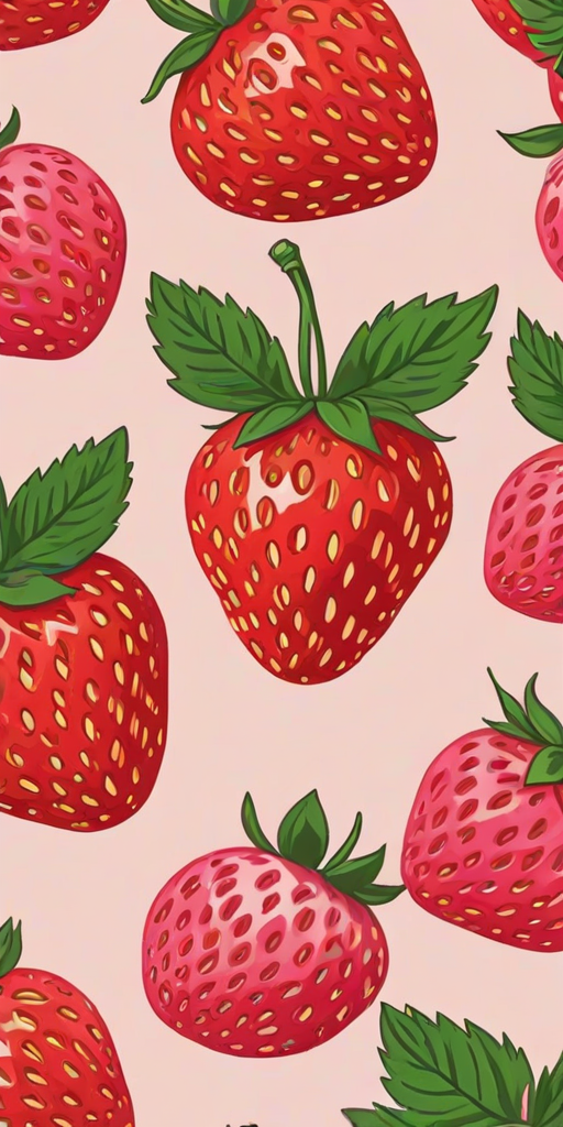 strawberry wallpaper aesthetic