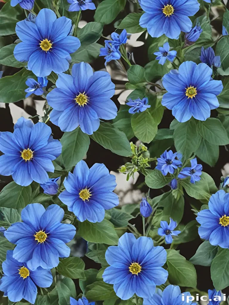 blue flowers transparent