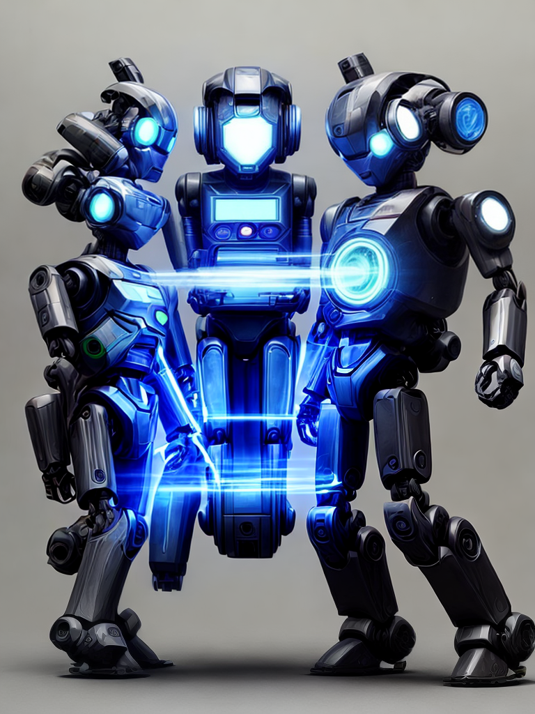 A team of AI robots working together on QA tasks