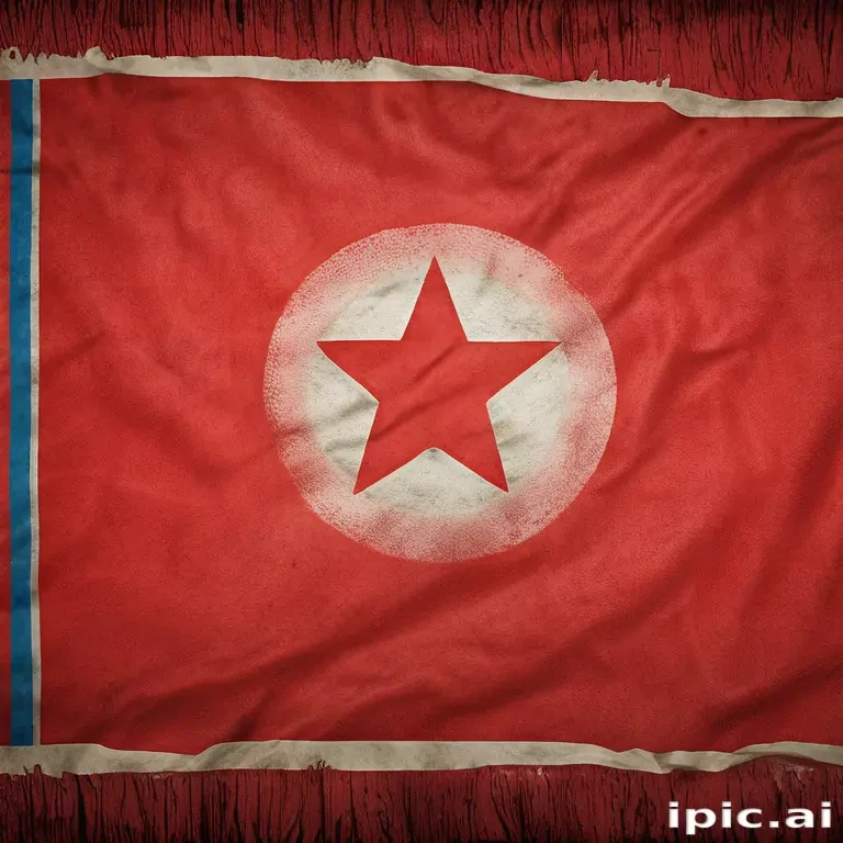 north korea flag