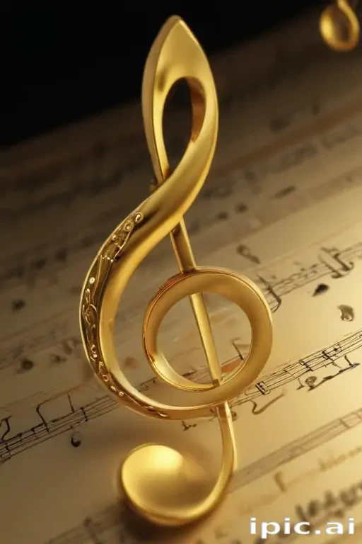 gold music notes