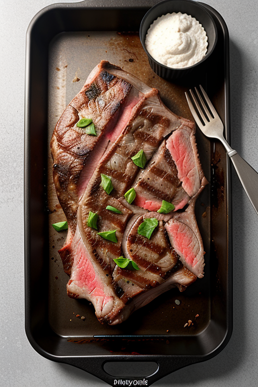 oven baked t bone steak