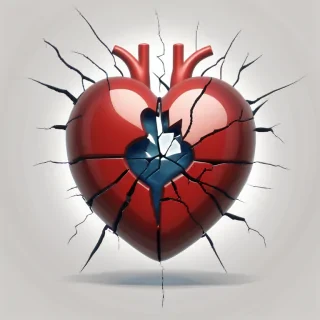 transparent broken heart