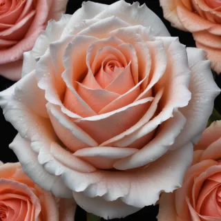 rose with black and white background