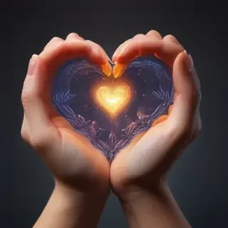 hand heart clipart