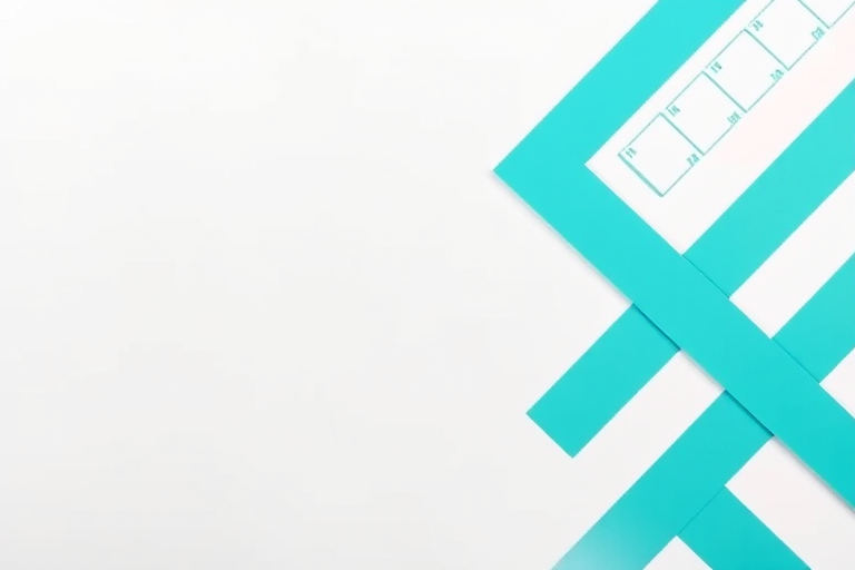 Create an image of bold turquoise diagonal stripes on a white background, captured with a Canon EOS R5, 50mm lens, f/8 aperture, ISO 100, in a flat lay style for even lighting and clarity.