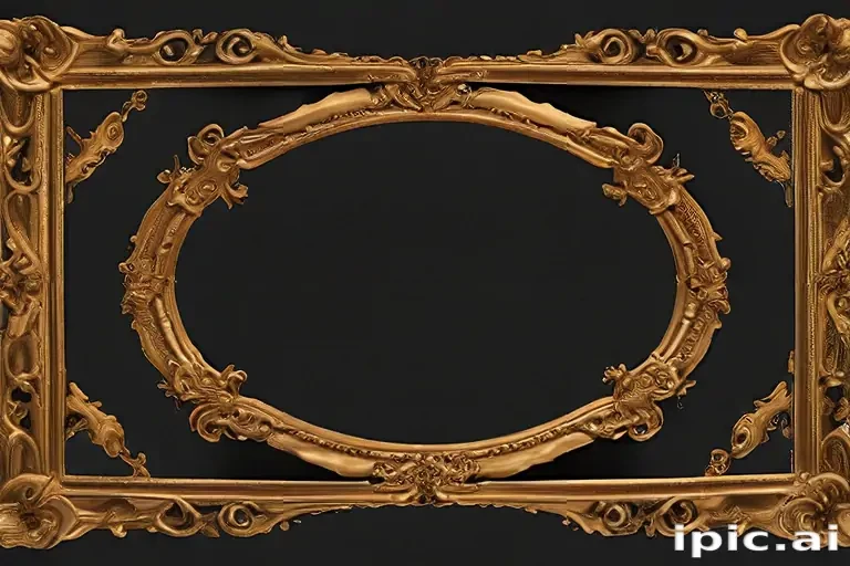 golden frame png transparent