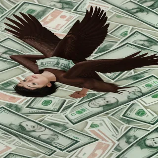 money flying png