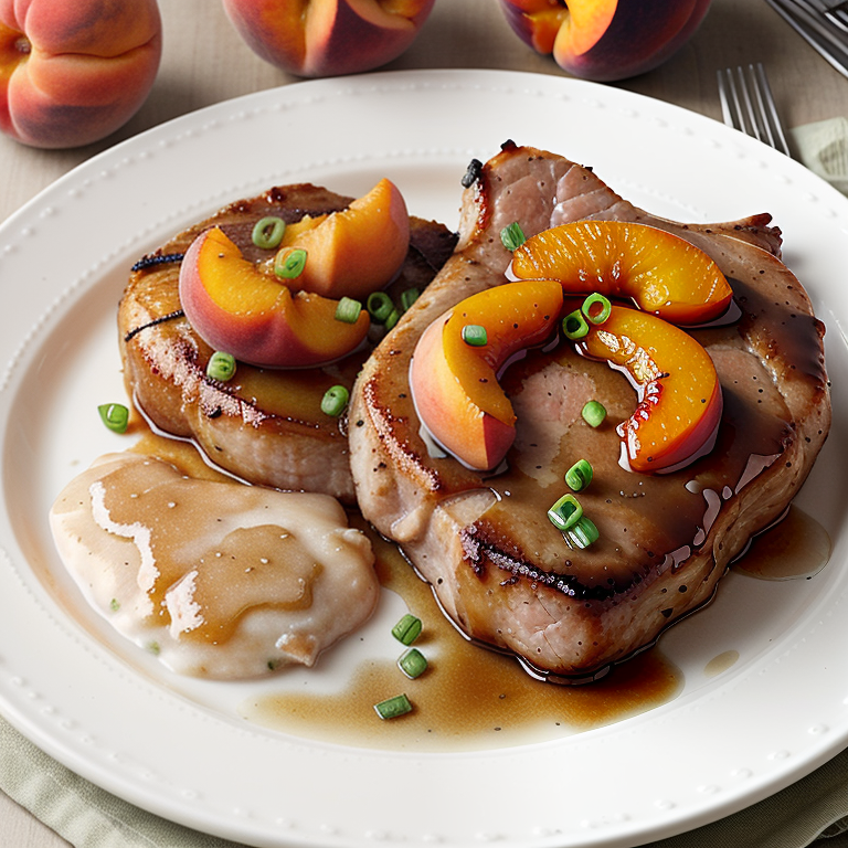 pork chops with peach glaze