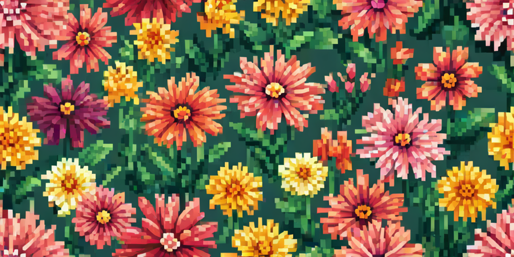 pixel flowers