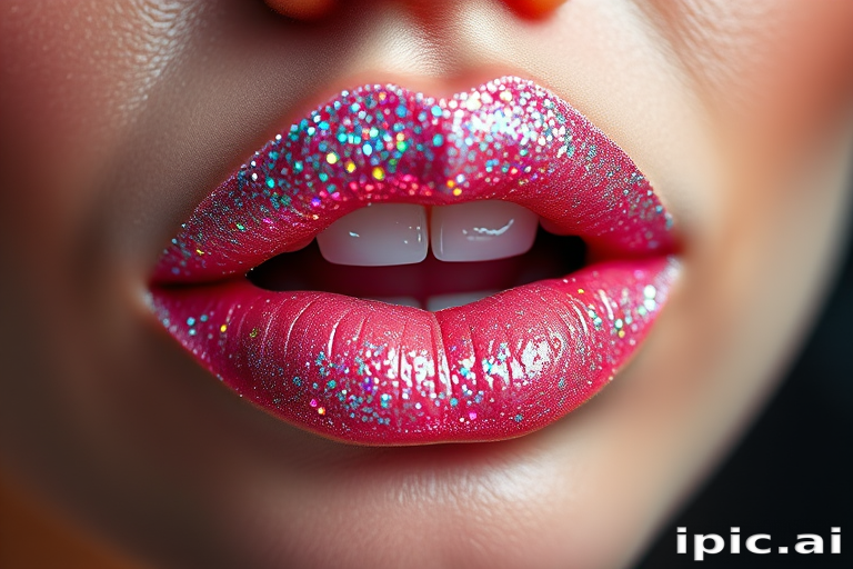 Dazzling Diamond Dust illuminates lips with a sheer base and holographic sparkle, creating a mesmerizing effect that catches the light from every angle.