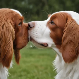 irish red and white setter