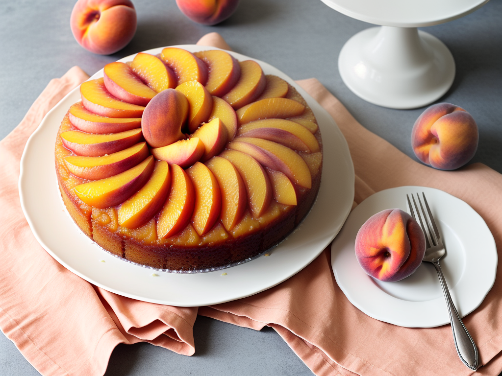 cake mix peach upside down cake