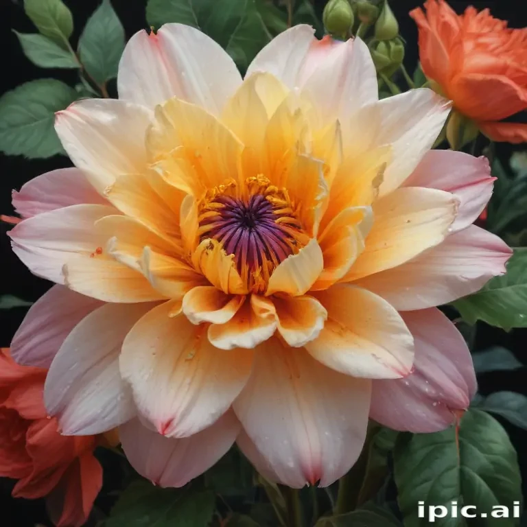 flower drawing with color