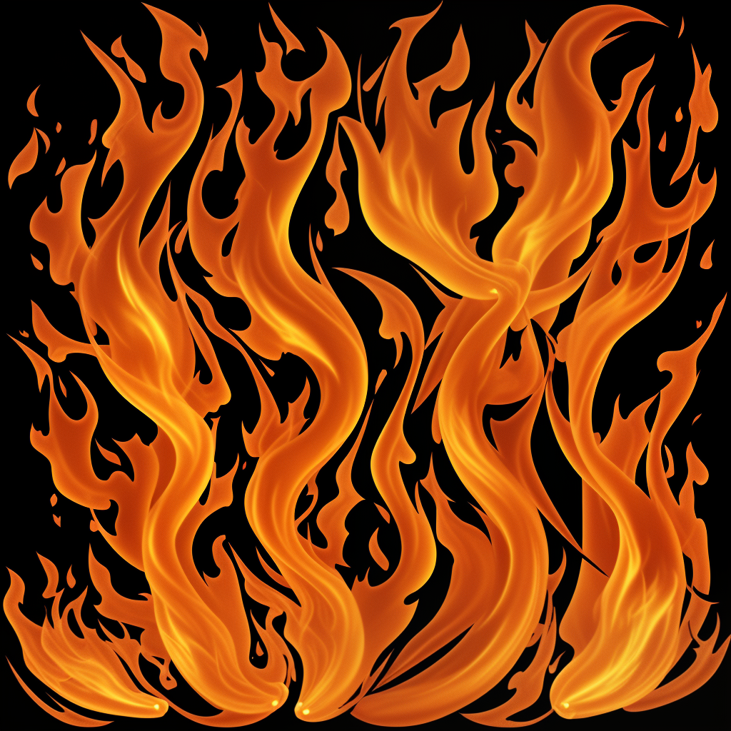 Vibrant Flames Dancing Elegantly Against a Dark Background in Motion