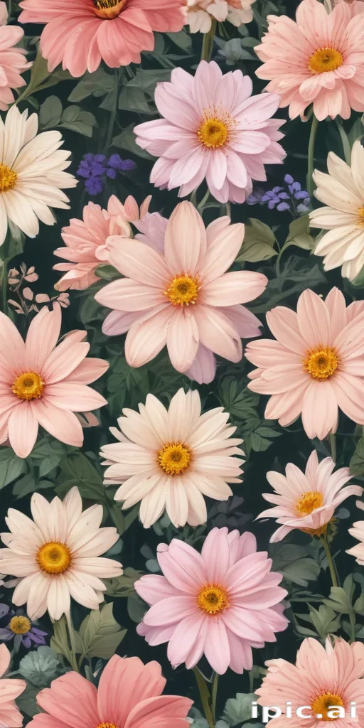 cartoon flowers aesthetic