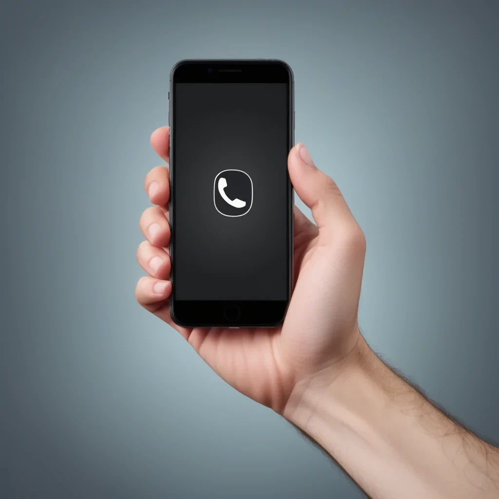 hand holding a phone