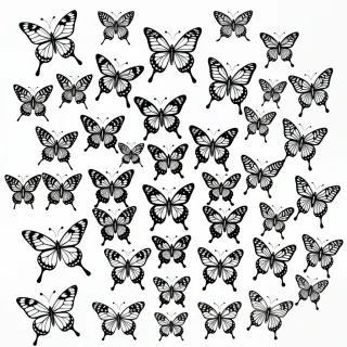 butterflies drawings