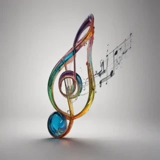 transparent music note