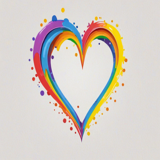 rainbow heart png