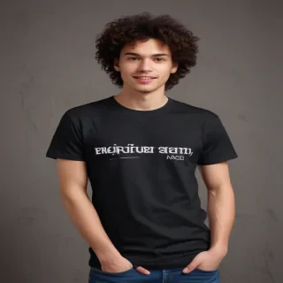 mockup tshirt black