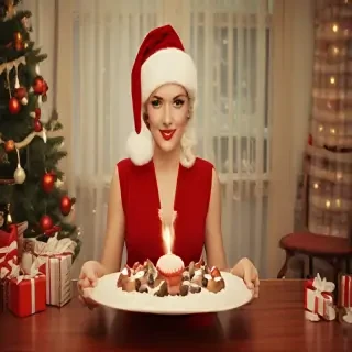 retro christmas image