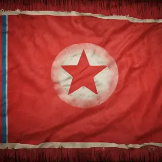 north korea flag