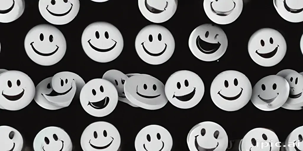 white smiley face black background