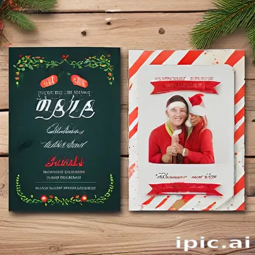 christmas card template psd