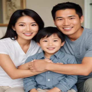 free use asian family