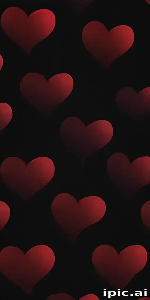black wallpaper heart