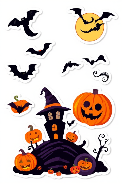 halloween stickers png