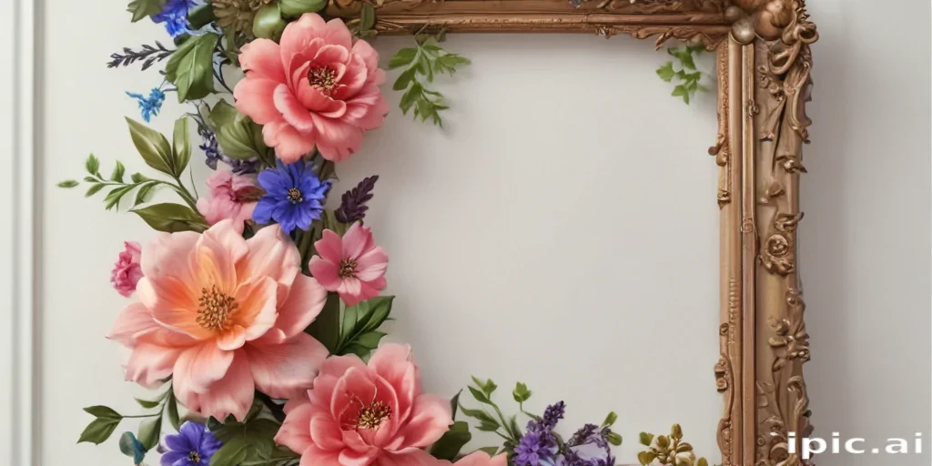 frame with flowers