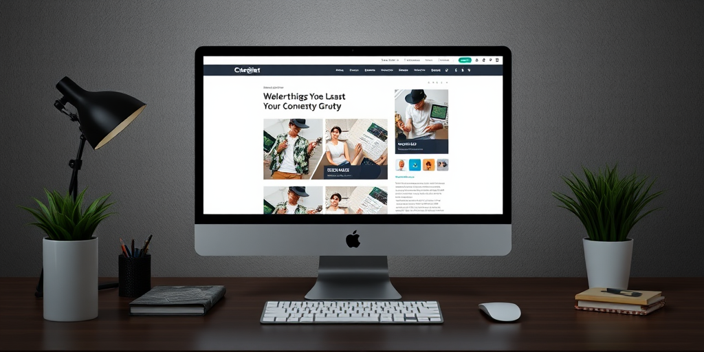 computer website mockup