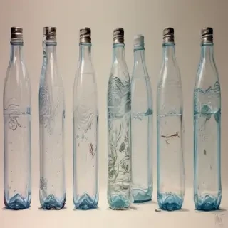 water bottle drawing