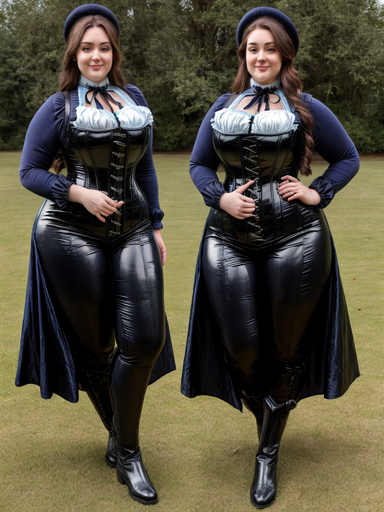 Free Ai Image Generator - High Quality and 100% Unique Images - iPic.Ai —  full body photo of sexy curvy women wearing baggy pvc victorian uniform bib  pinafore corset