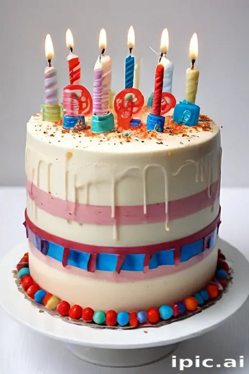 transparent birthday cake