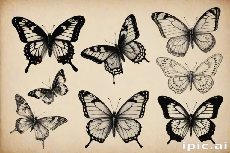 butterflies sketches
