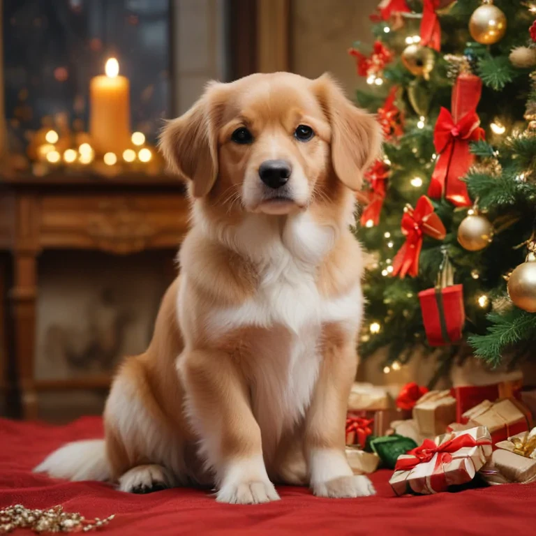 christmas wallpaper dog