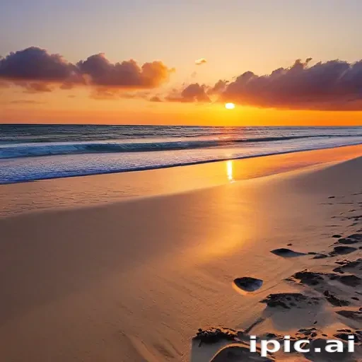 sun set on beach