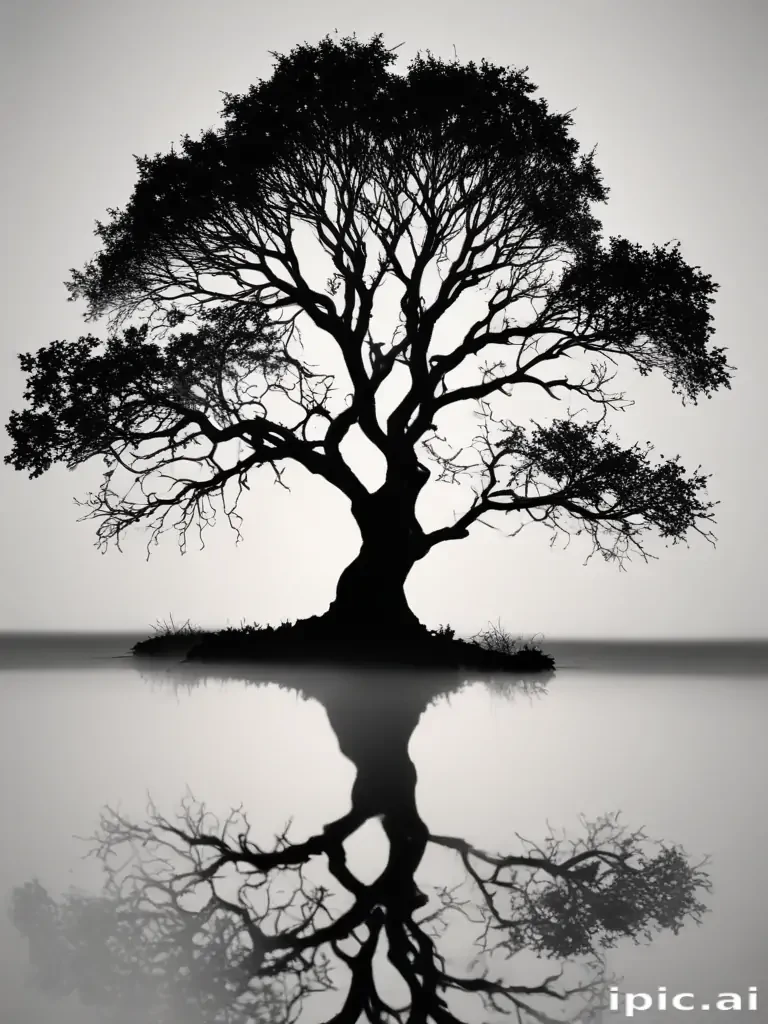transparent tree silhouette