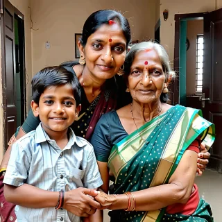 indian mom and son