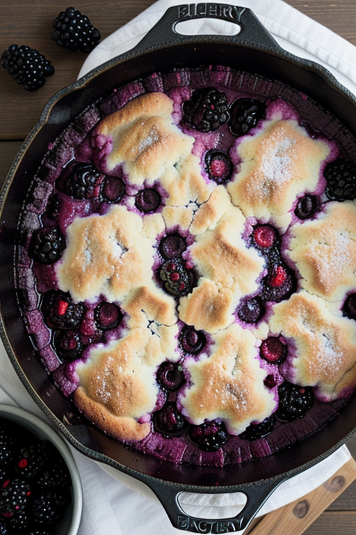 blackberry cobbler in dutch oven
